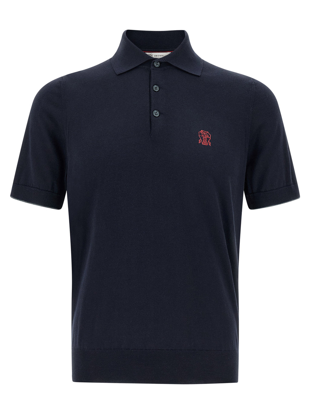 Brunello Cucinelli Logo Embroidery Polo Shirt
