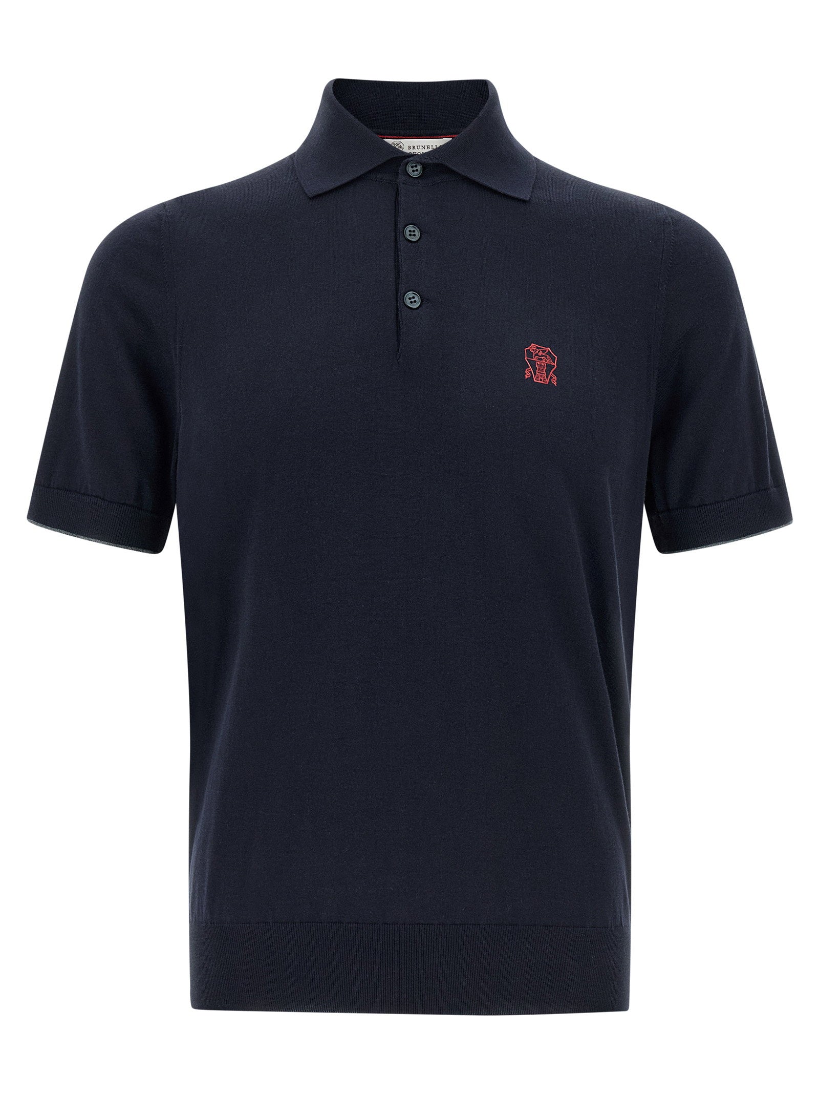 Brunello Cucinelli Logo Embroidery Polo Shirt