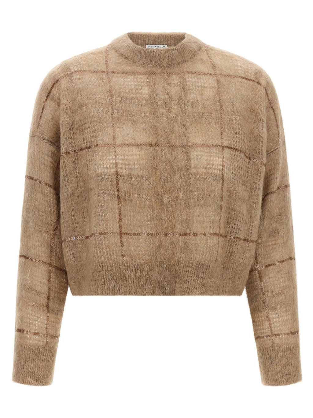 Brunello Cucinelli Sequin Check Sweater