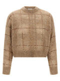 Brunello Cucinelli Sequin Check Sweater
