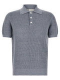 Brunello Cucinelli English Half-ribbed Polo Shirt
