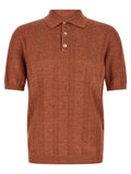 Brunello Cucinelli Wide Ribbed Polo Shirt