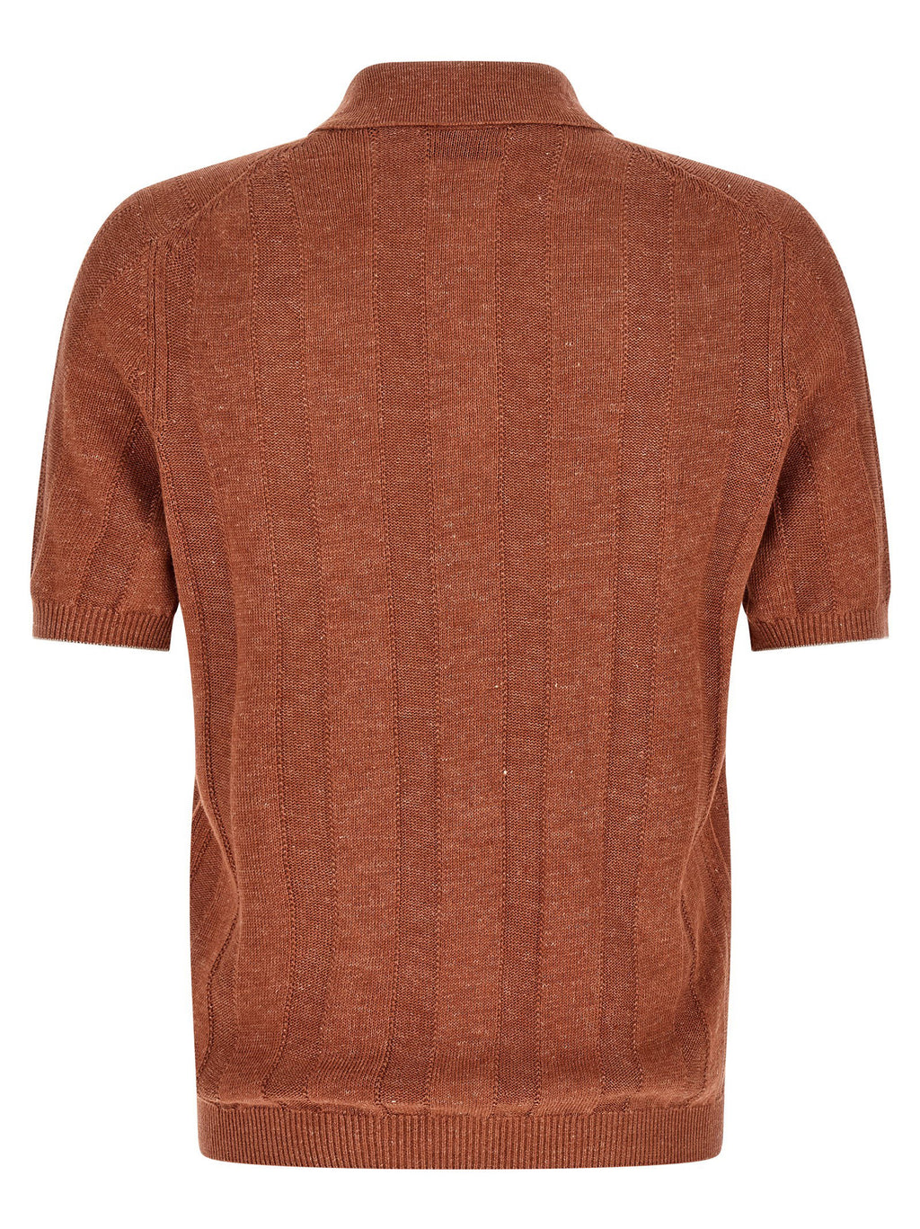 Brunello Cucinelli Wide Ribbed Polo Shirt