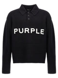 Purple Logo Embroidery Sweater