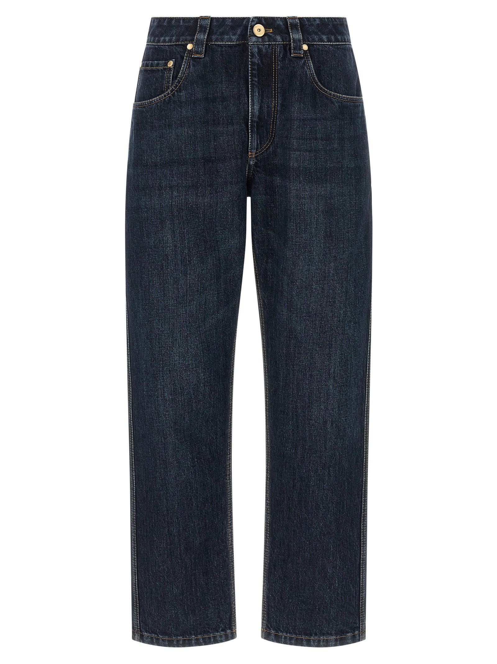Brunello Cucinelli Shiny Bartack Jeans
