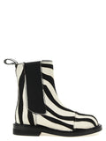 Moschino Zebra Pony Ankle Boots