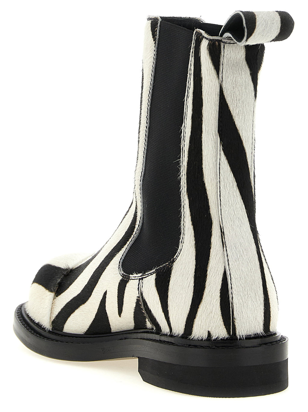 Moschino Zebra Pony Ankle Boots