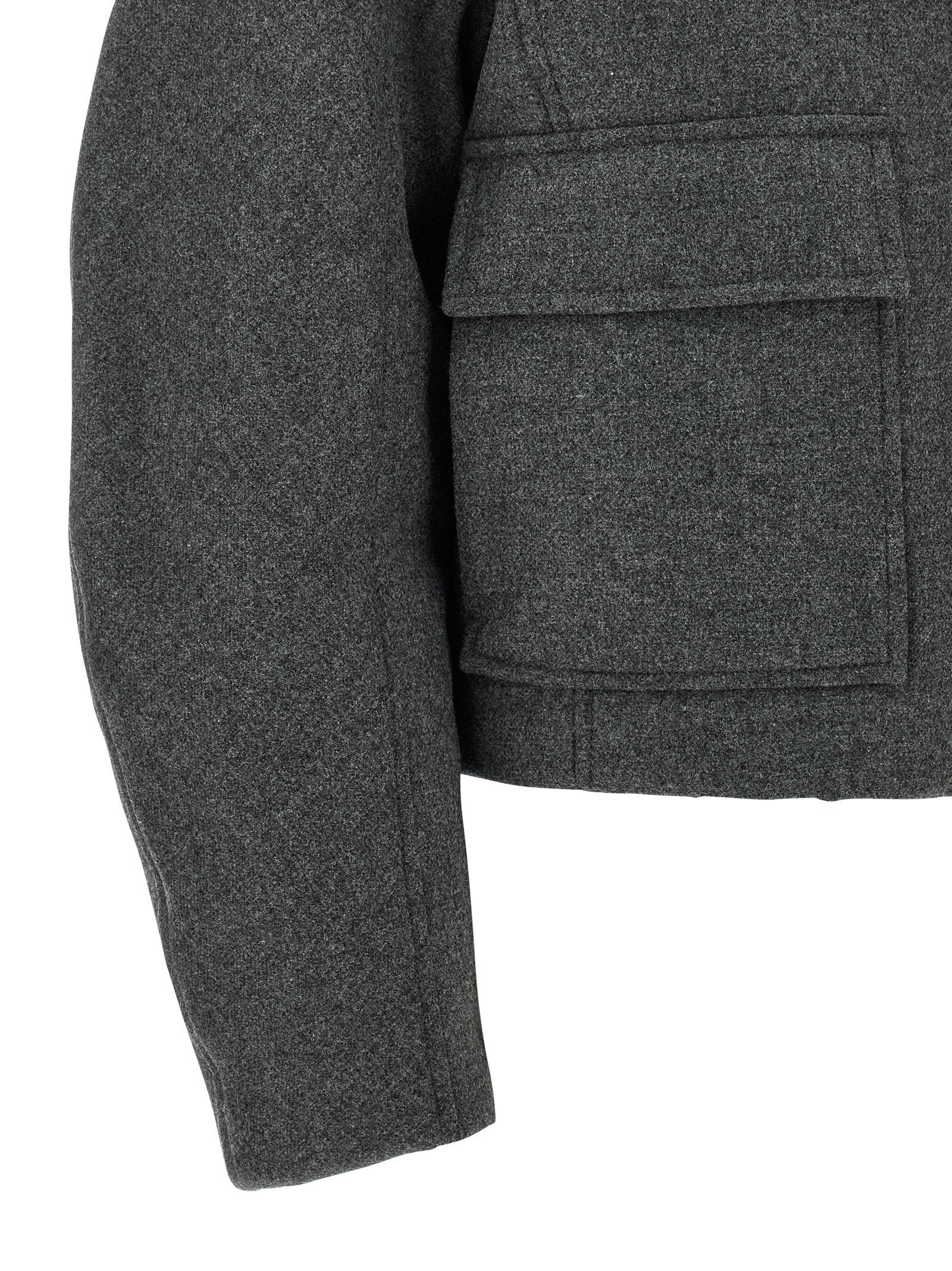 Brunello Cucinelli Shearling Collar Cropped Jacket