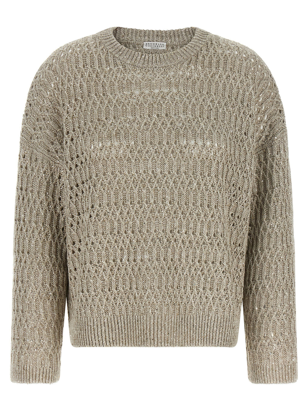 Brunello Cucinelli Dazzling Braids Sweater