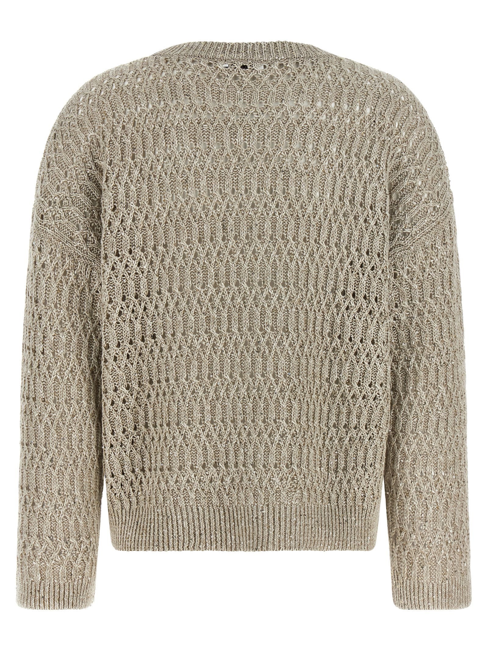 Brunello Cucinelli Dazzling Braids Sweater