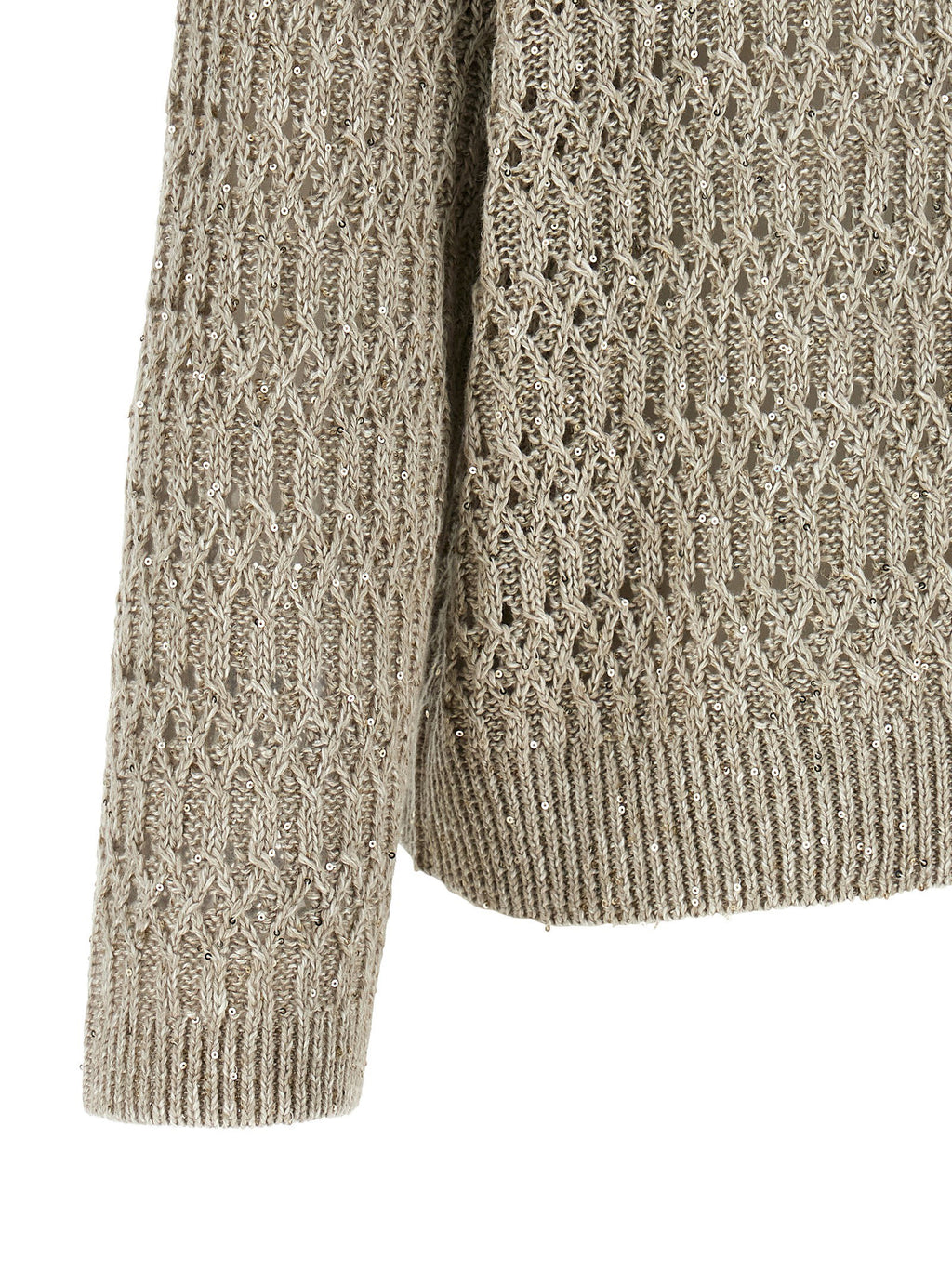 Brunello Cucinelli Dazzling Braids Sweater