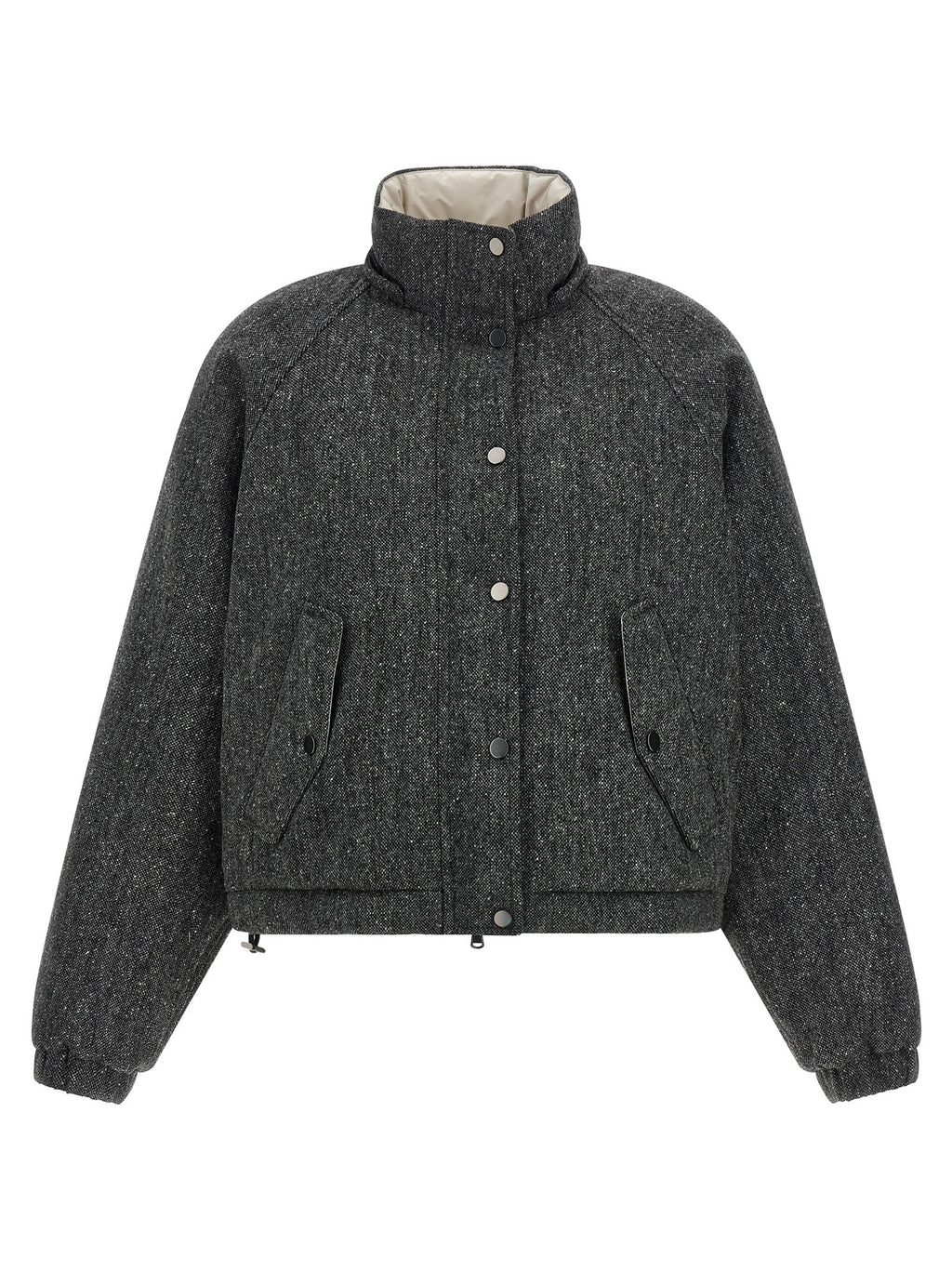 Brunello Cucinelli Shiny Zipper Pull Down Jacket