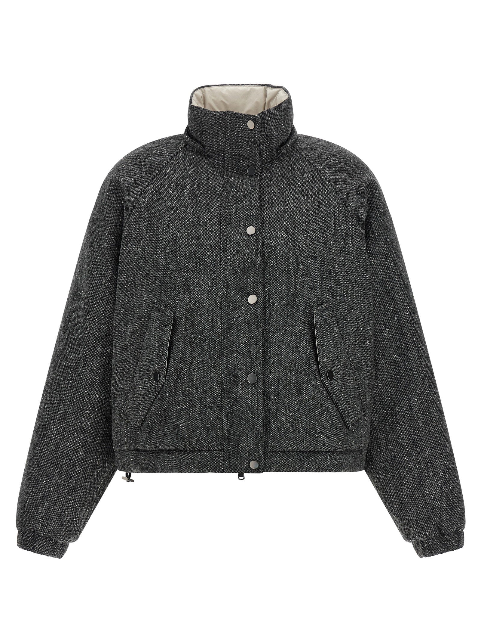 Brunello Cucinelli Shiny Zipper Pull Down Jacket