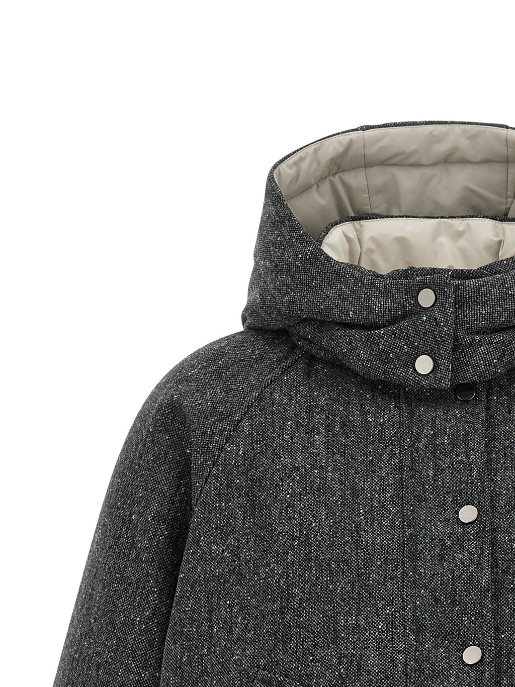 Brunello Cucinelli Shiny Zipper Pull Down Jacket