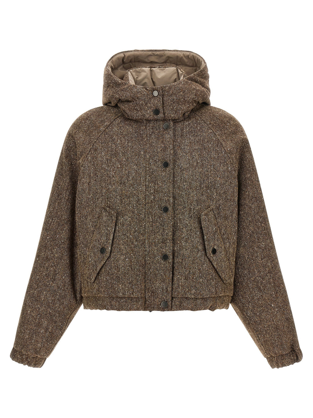 Brunello Cucinelli Donegal Tweed Down Jacket