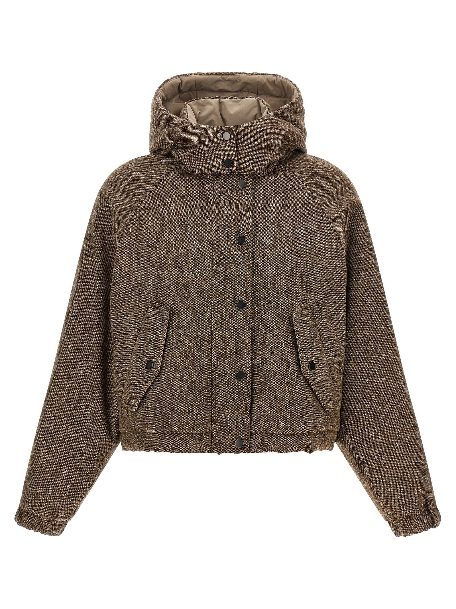 Brunello Cucinelli Donegal Tweed Down Jacket