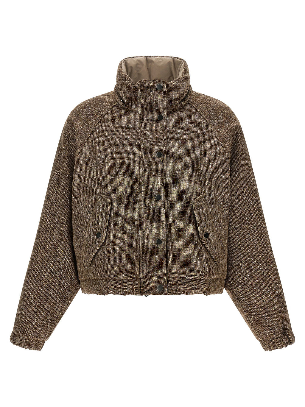 Brunello Cucinelli Donegal Tweed Down Jacket