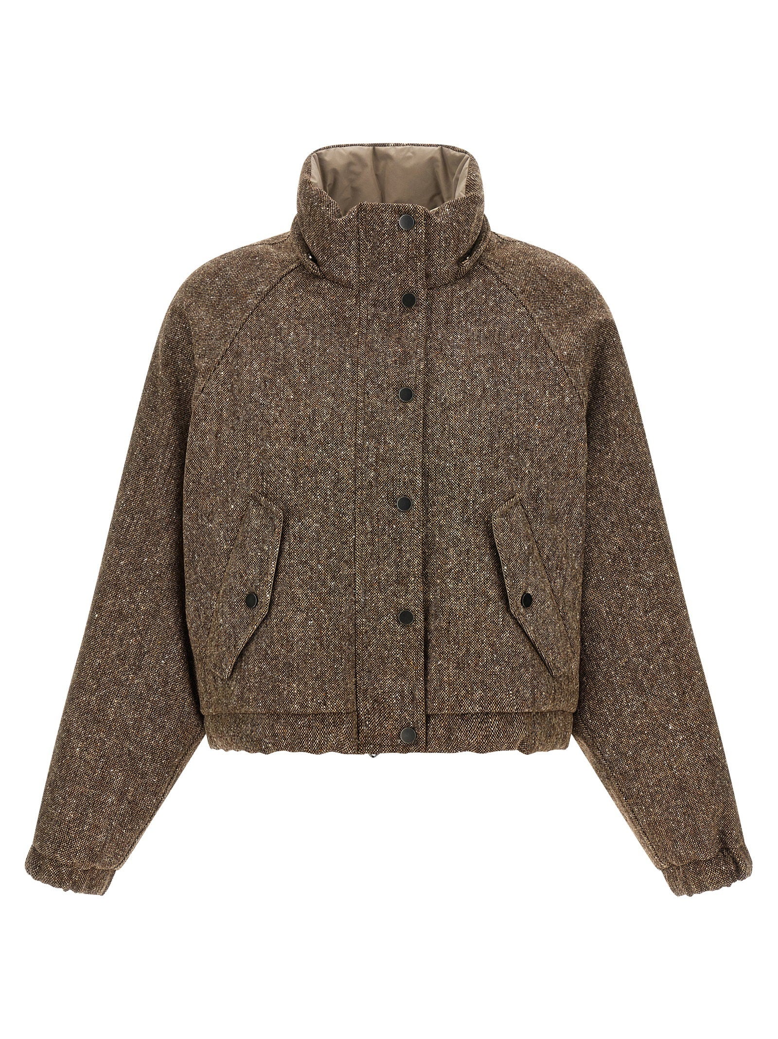 Brunello Cucinelli Donegal Tweed Down Jacket