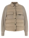 Brunello Cucinelli Shiny Flap Detail Down Jacket