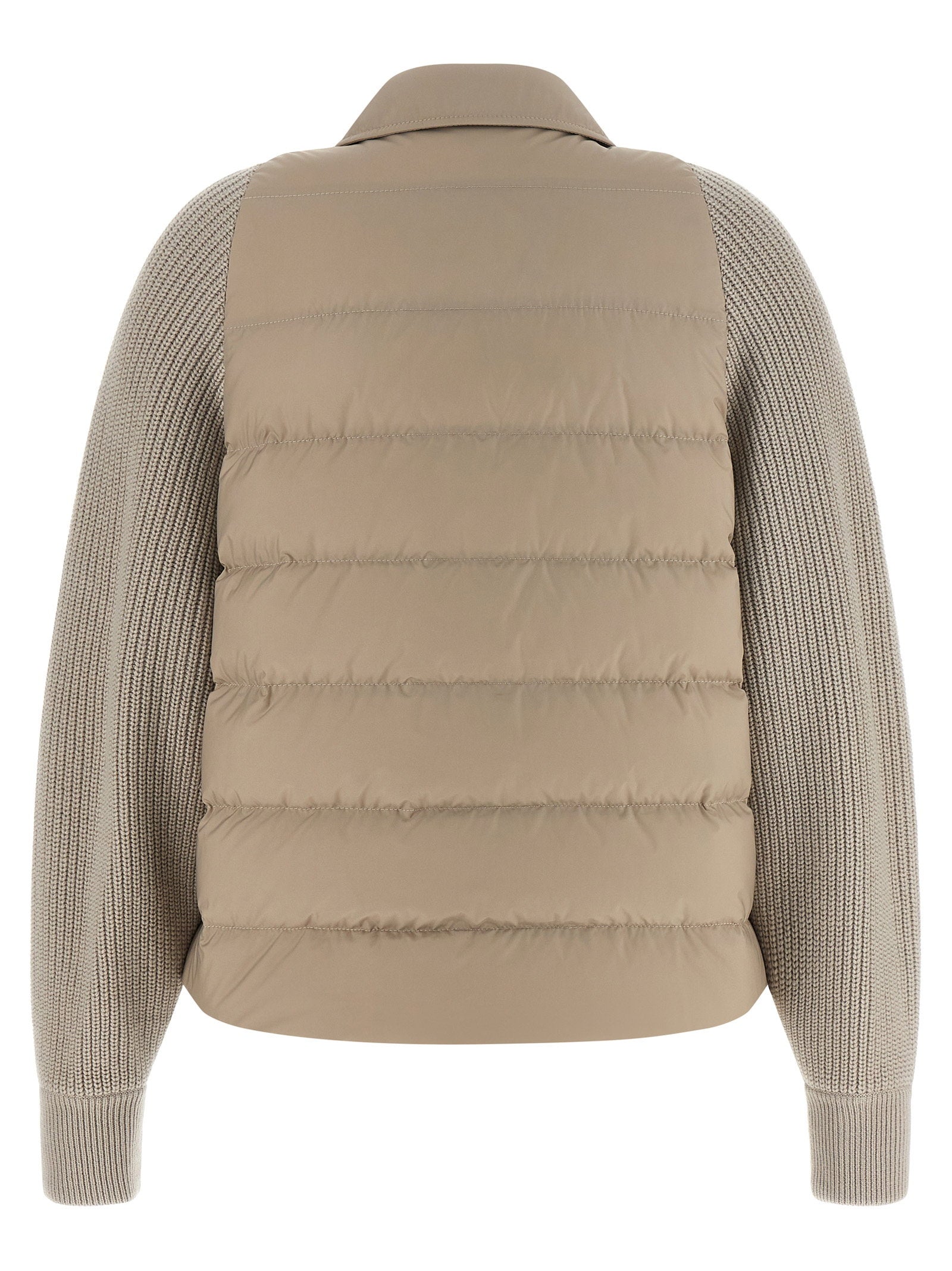 Brunello Cucinelli Shiny Flap Detail Down Jacket