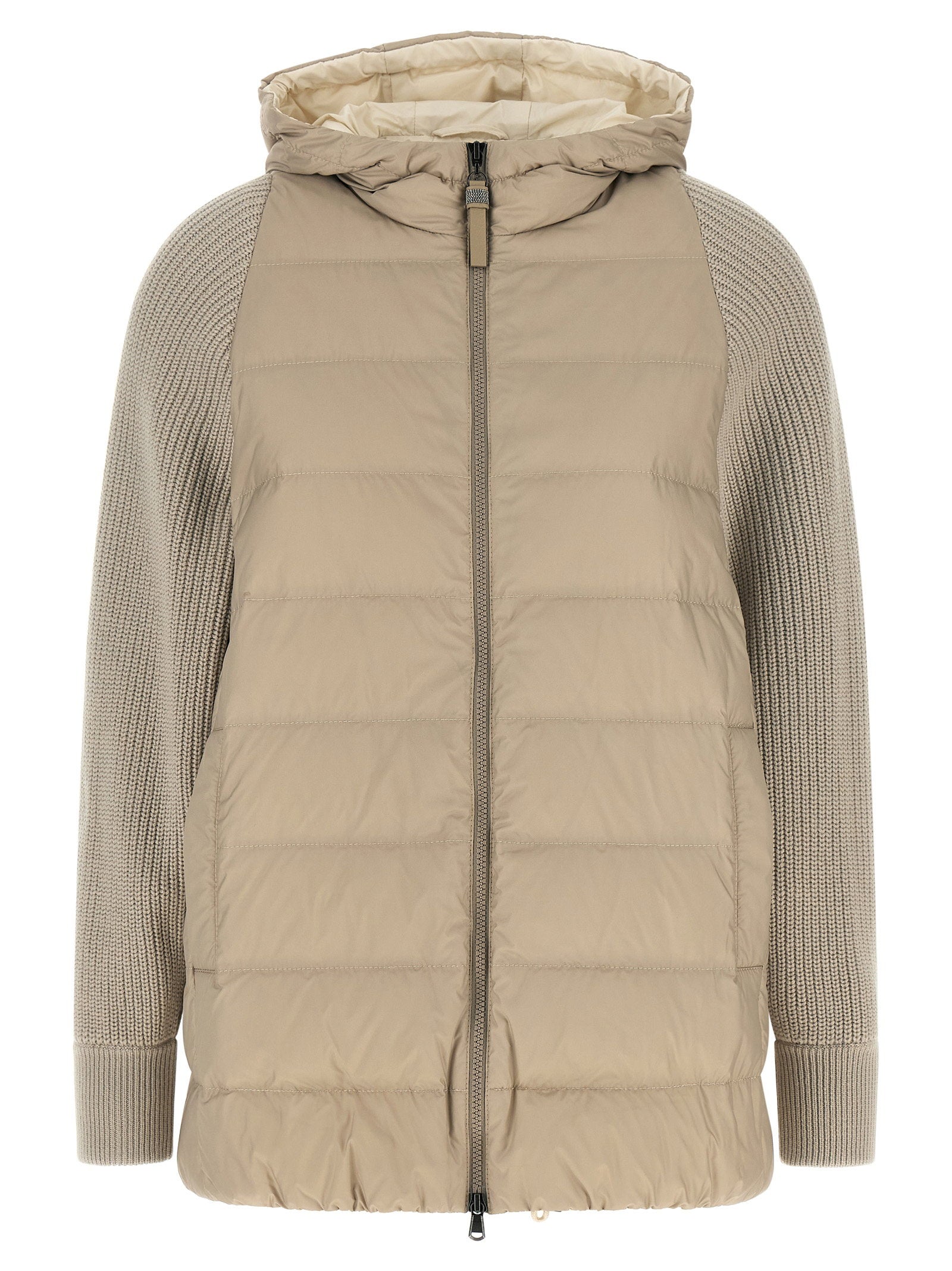 Brunello Cucinelli Shiny Zipper Pull Down Jacket