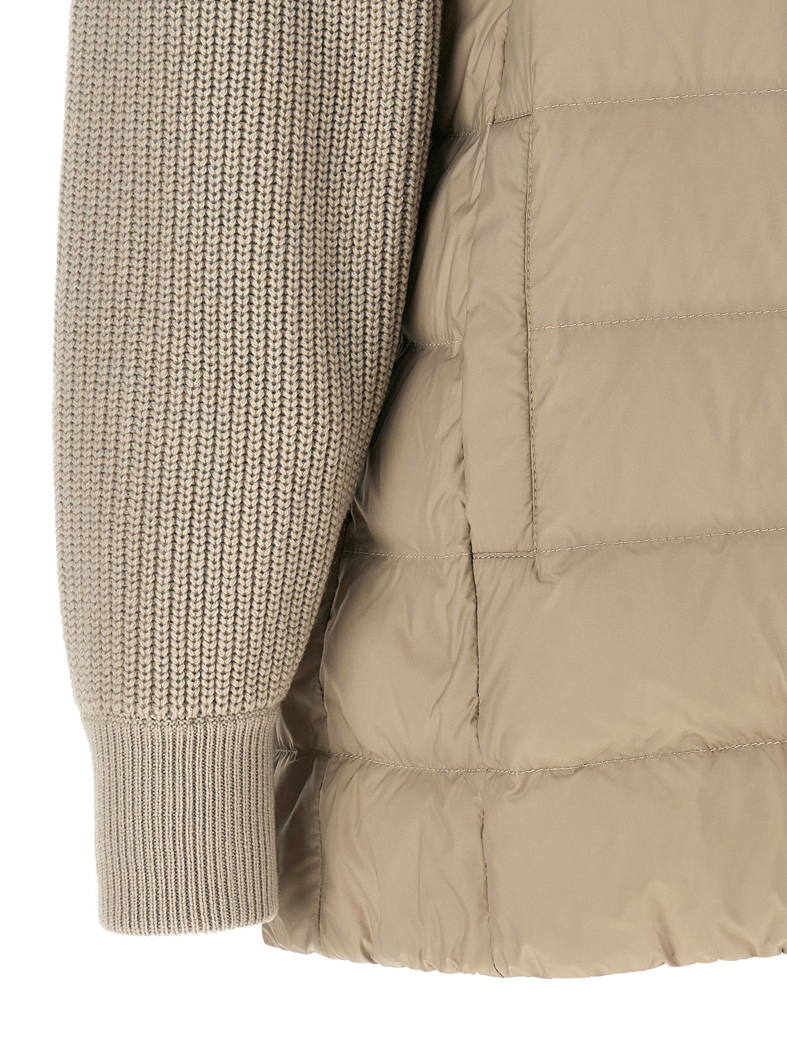 Brunello Cucinelli Shiny Zipper Pull Down Jacket