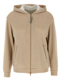Brunello Cucinelli Precious Zipper Pull Hoodie