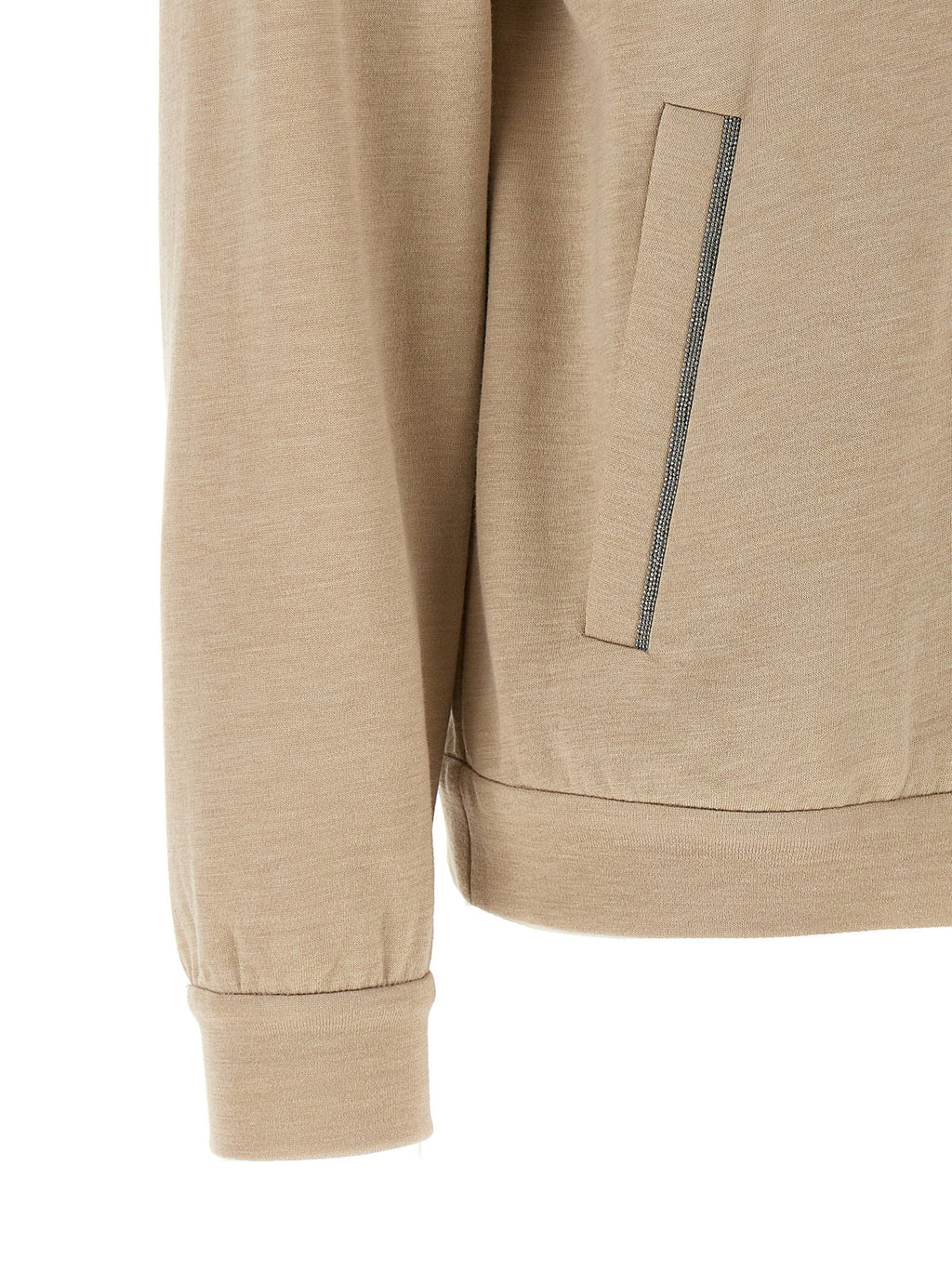 Brunello Cucinelli Precious Zipper Pull Hoodie