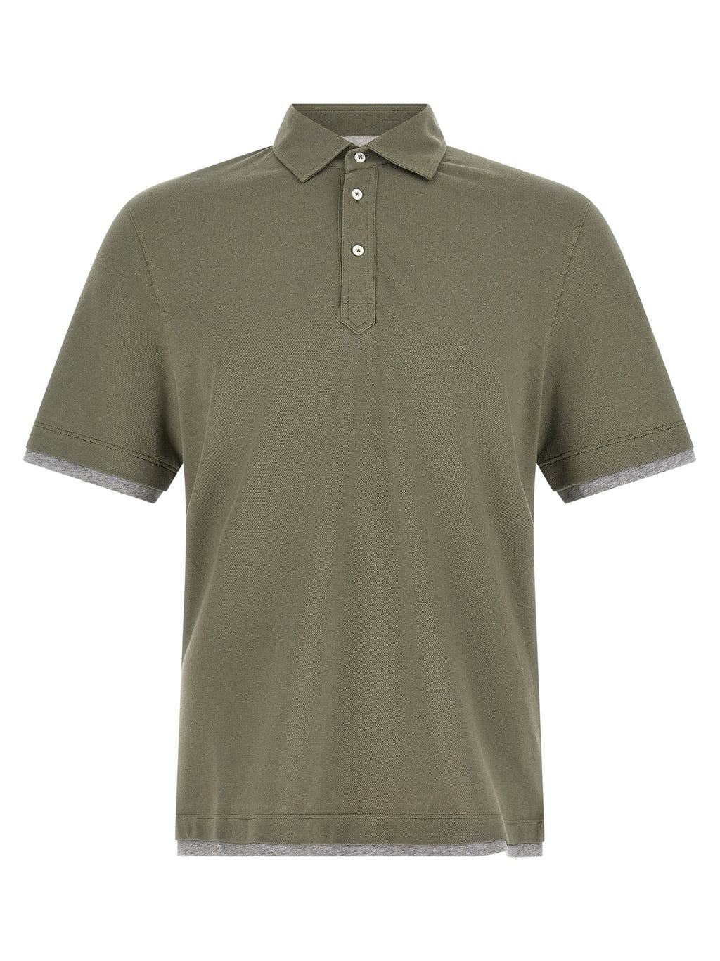 Brunello Cucinelli Faux Layering Polo Shirt
