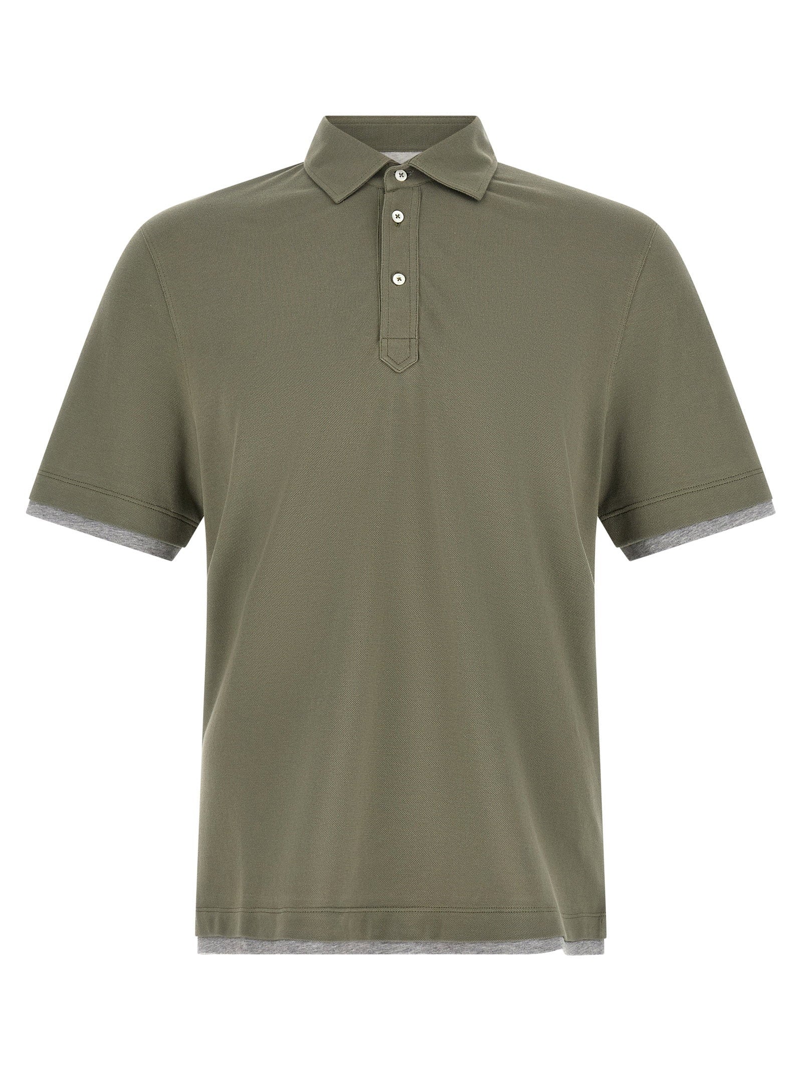 Brunello Cucinelli Faux Layering Polo Shirt
