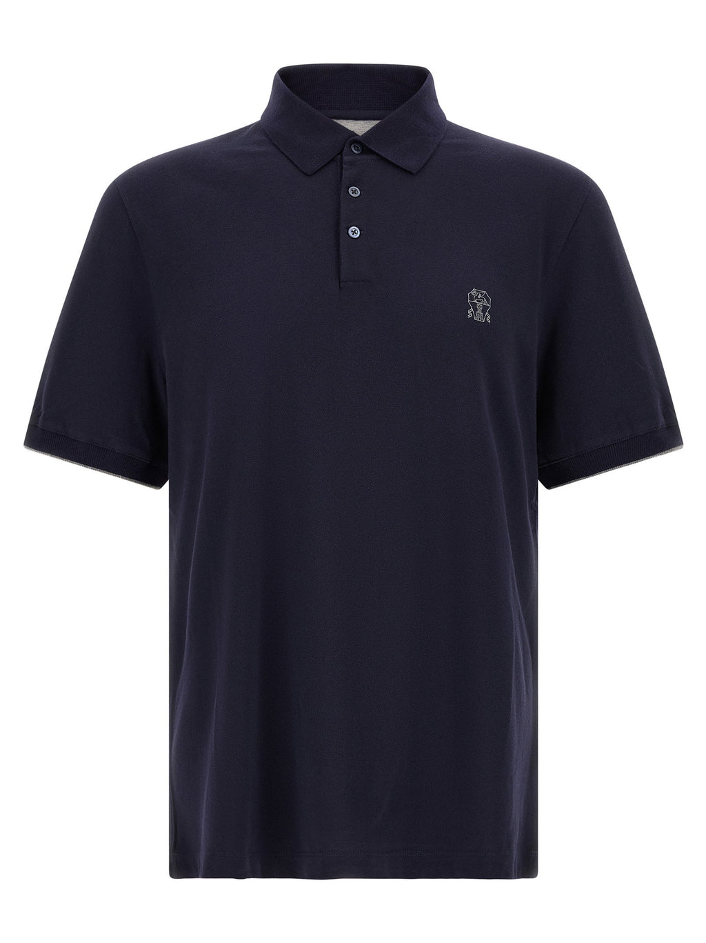 Brunello Cucinelli Logo Piqué Polo Shirt