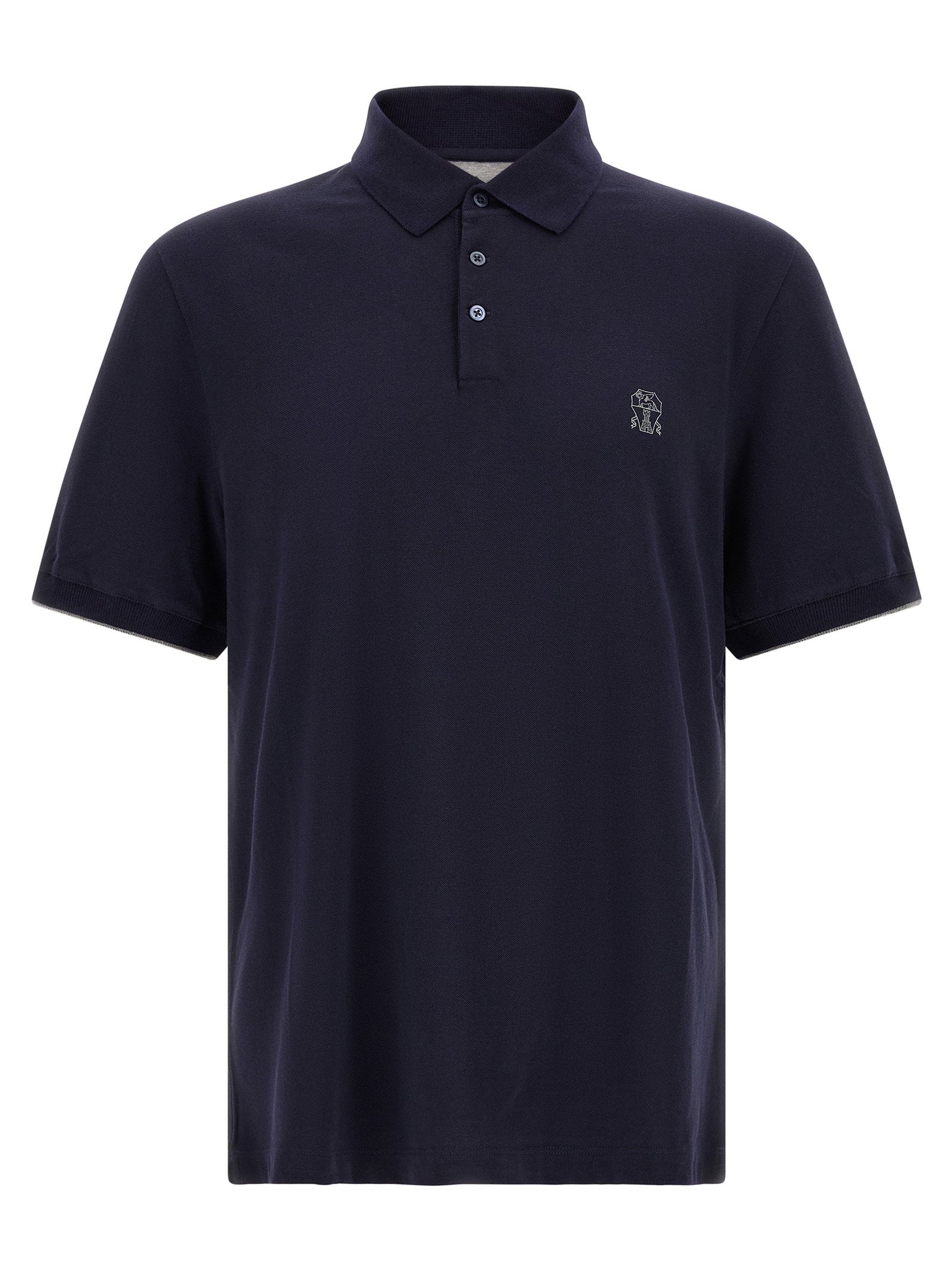Brunello Cucinelli Logo Piqué Polo Shirt