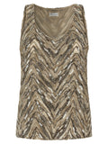Brunello Cucinelli Dazzling Chevron Embroidery Top