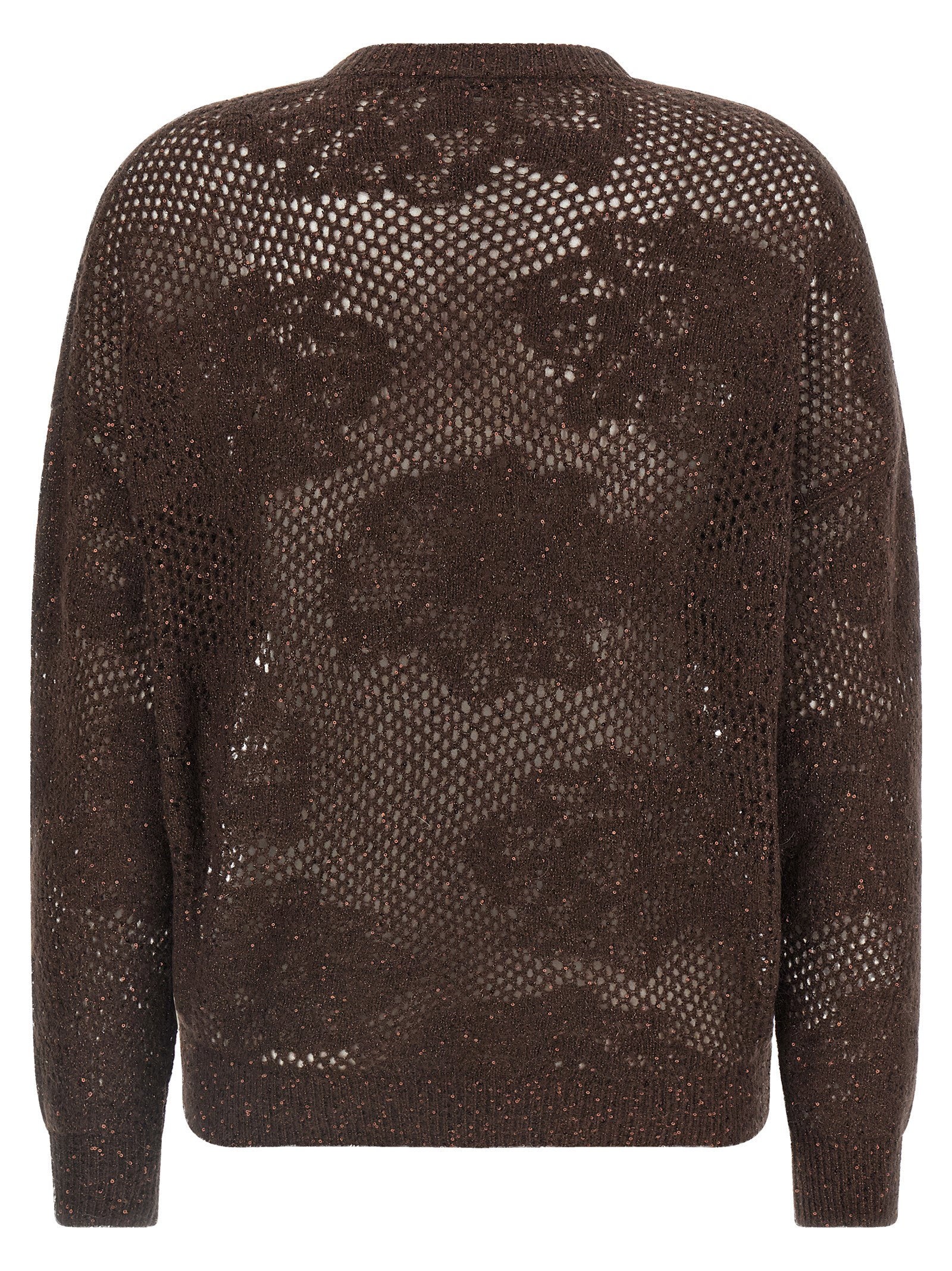 Brunello Cucinelli Flower Lace Sweater