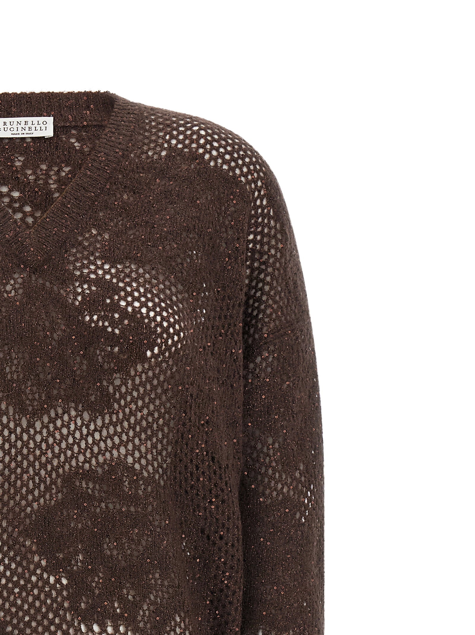 Brunello Cucinelli Flower Lace Sweater