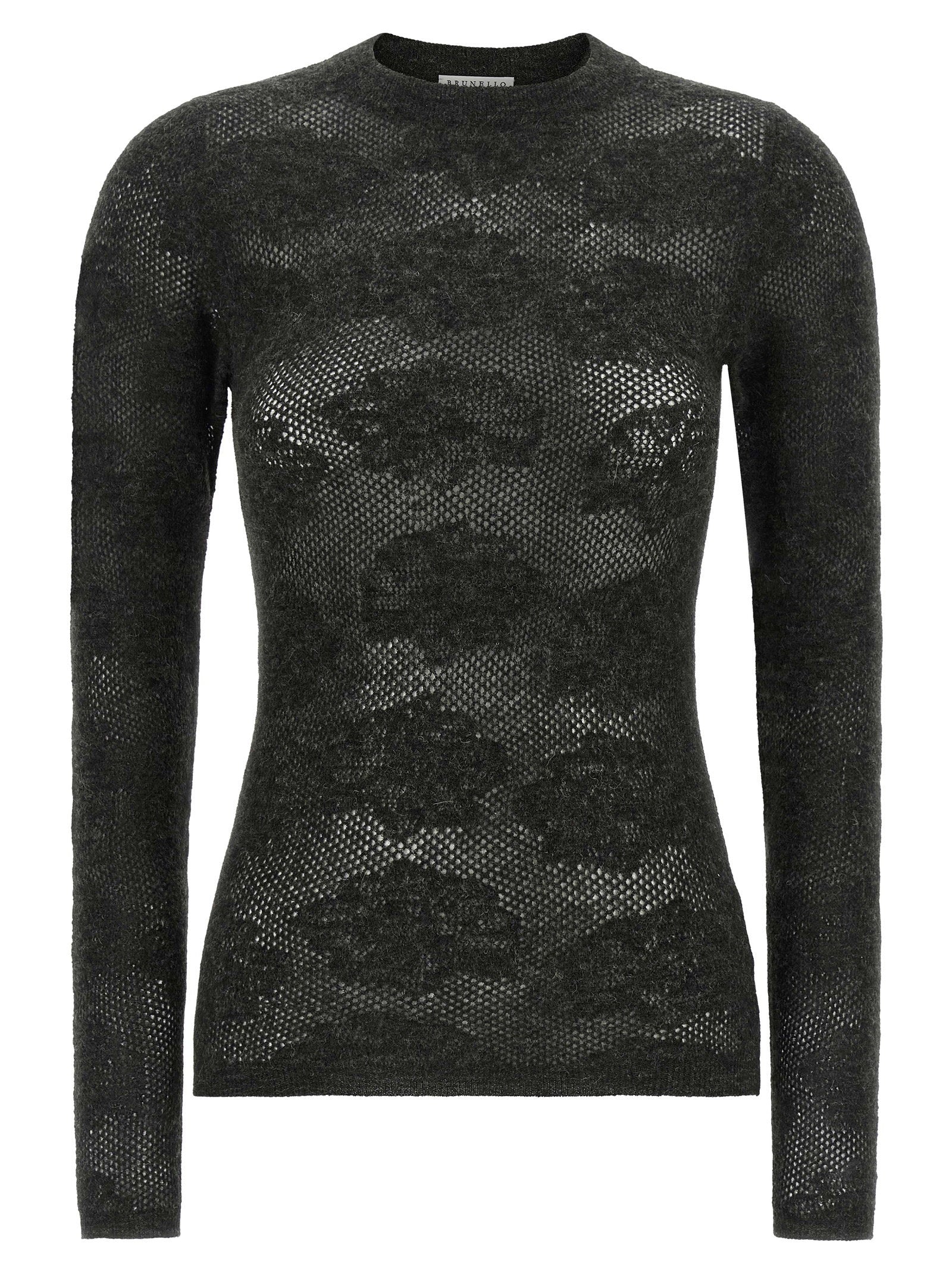 Brunello Cucinelli Flower Lace Sweater