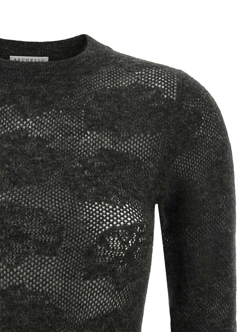 Brunello Cucinelli Flower Lace Sweater