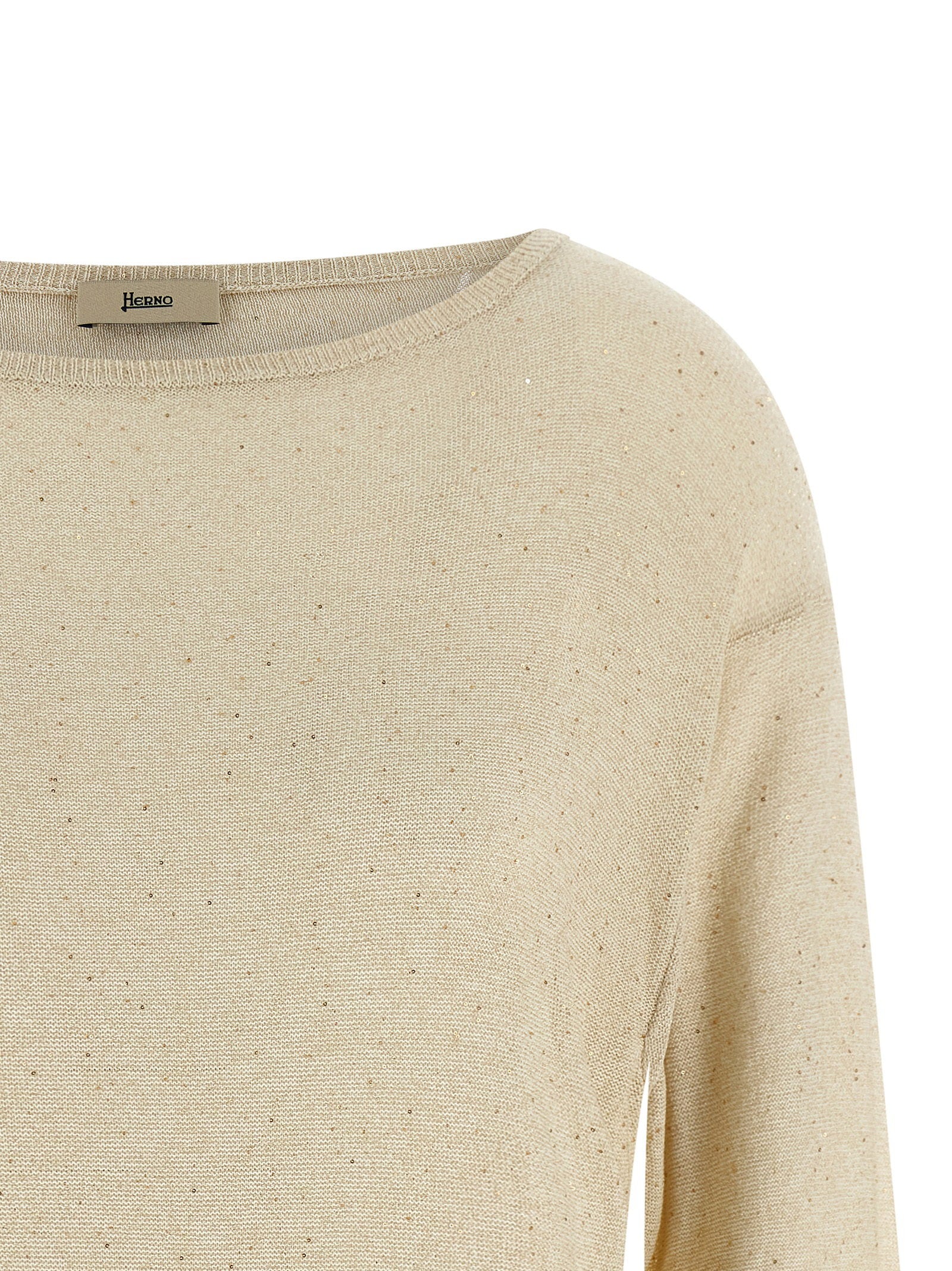 Herno Lamé And Sequin Yarn Sweater