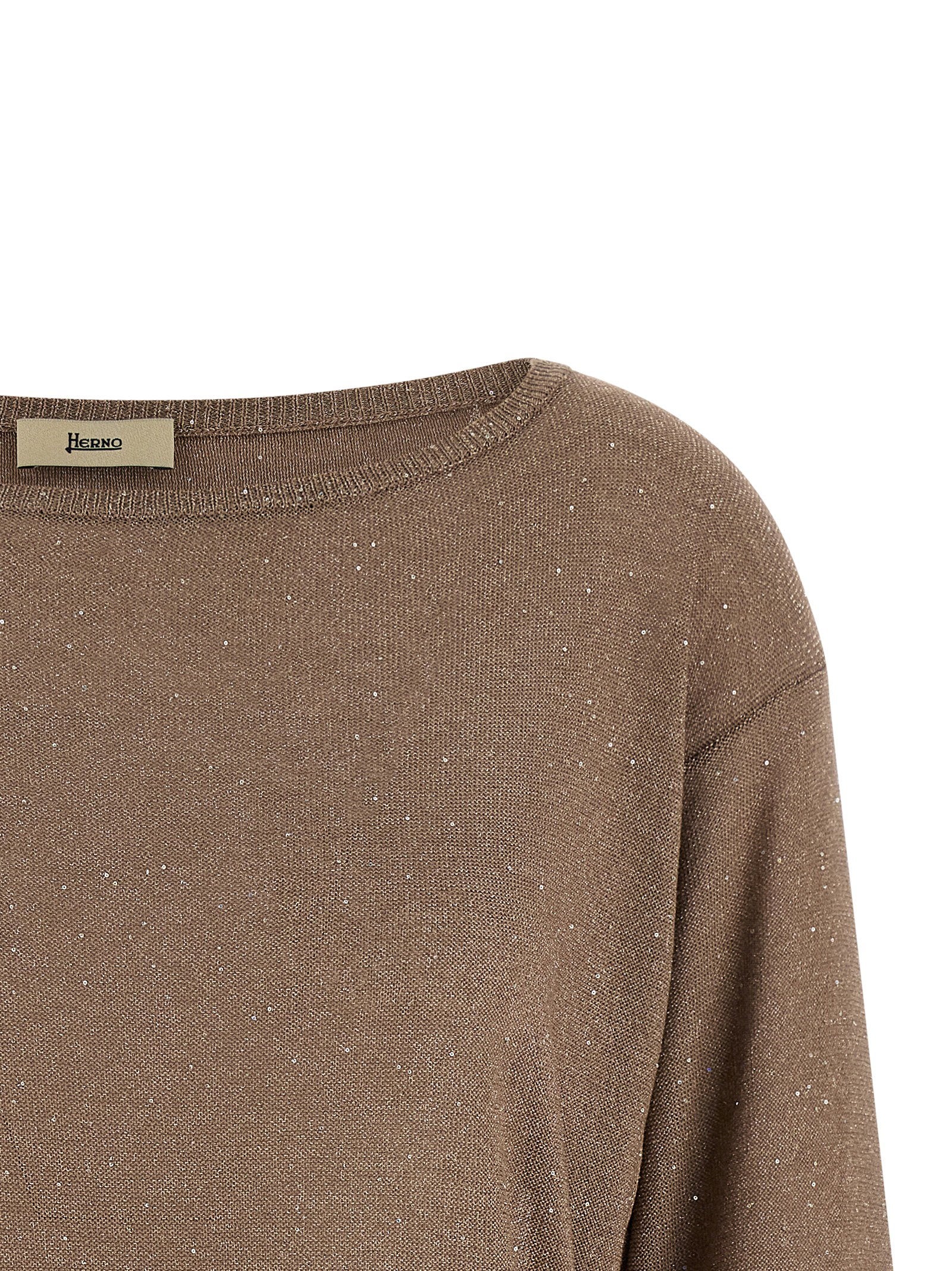 Herno Lamé And Sequin Yarn Sweater