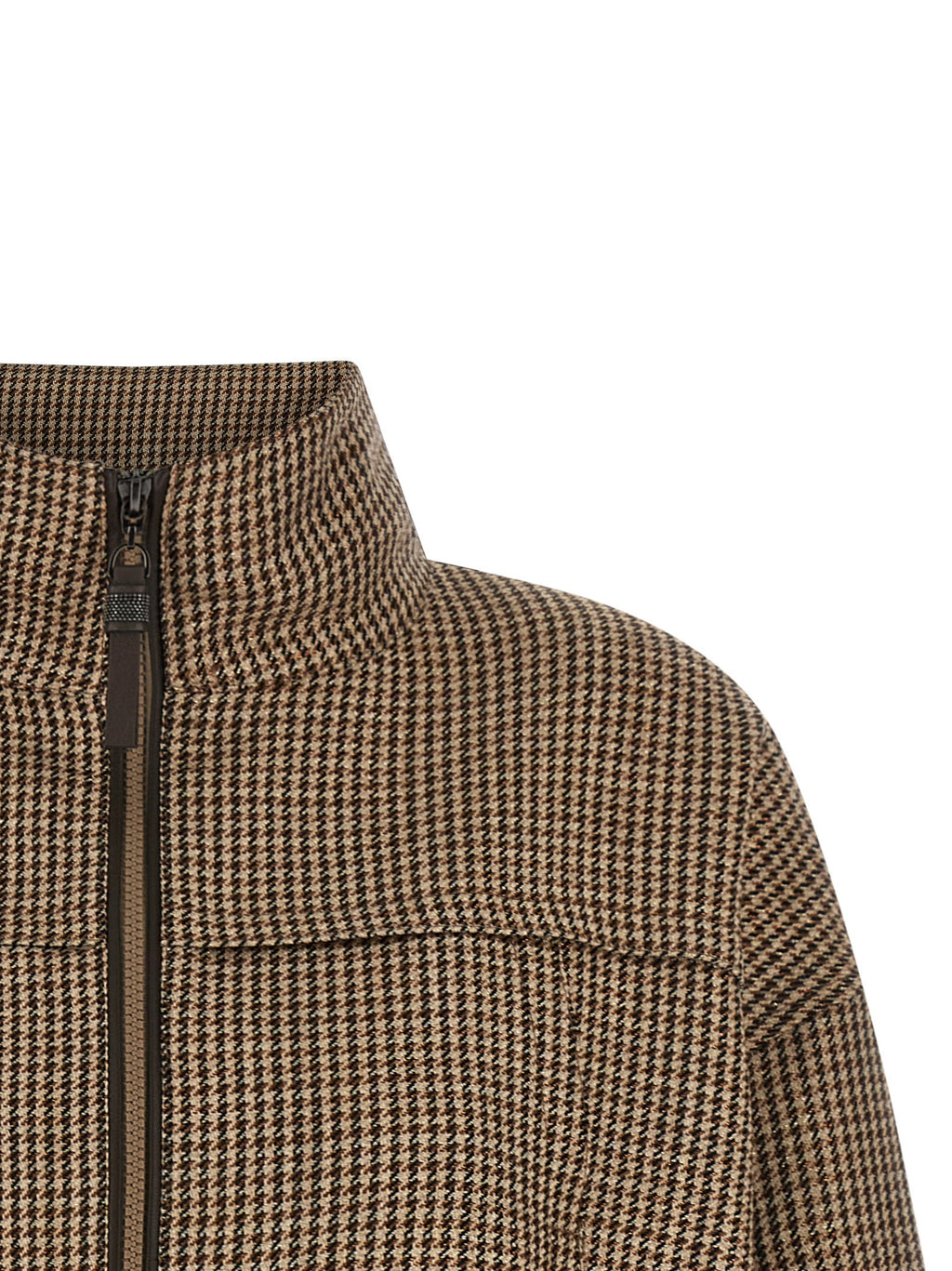 Brunello Cucinelli Shiny Zipper Pull Jacket