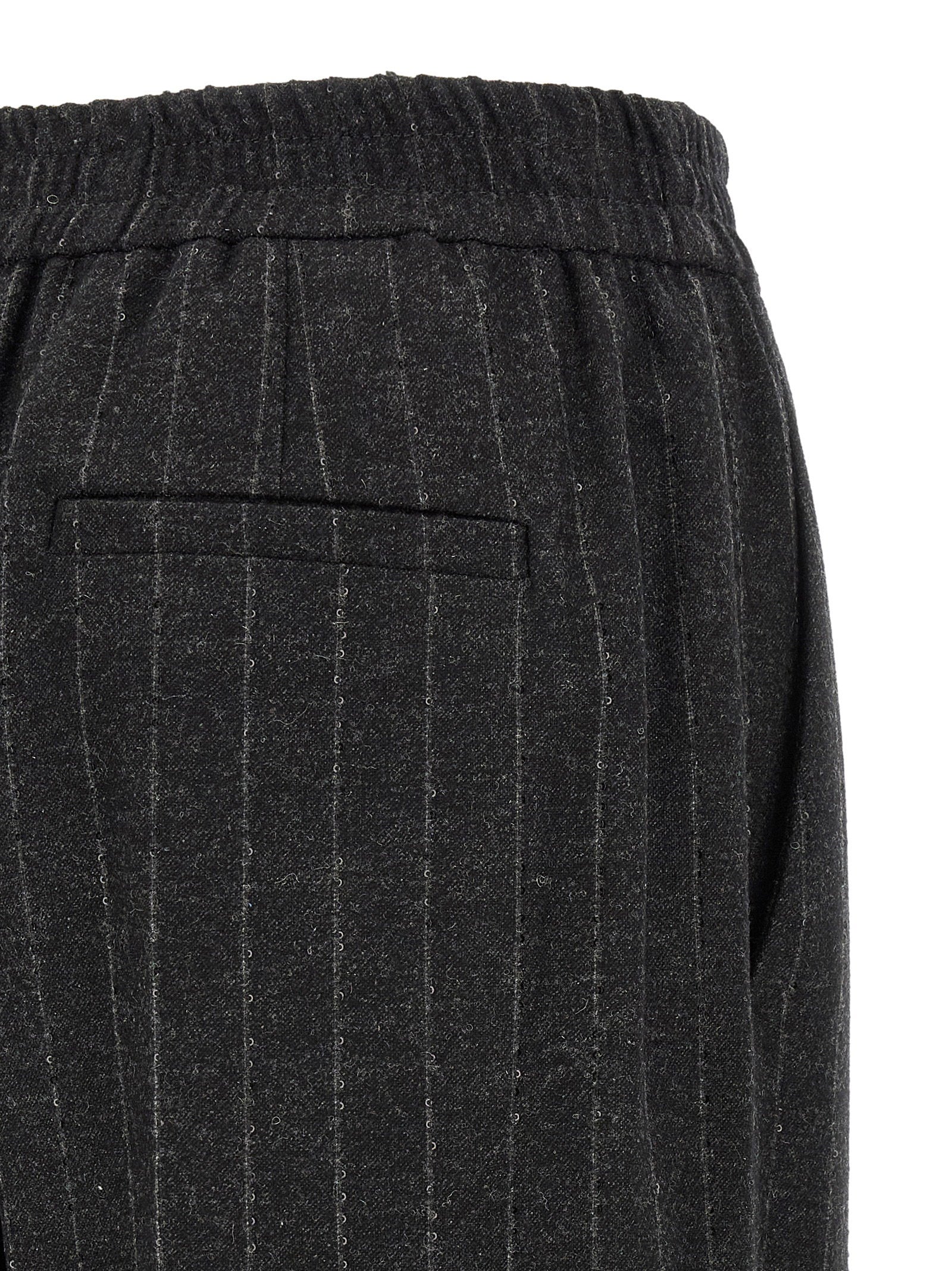 Brunello Cucinelli Micro Sequin Pinstripe Pants