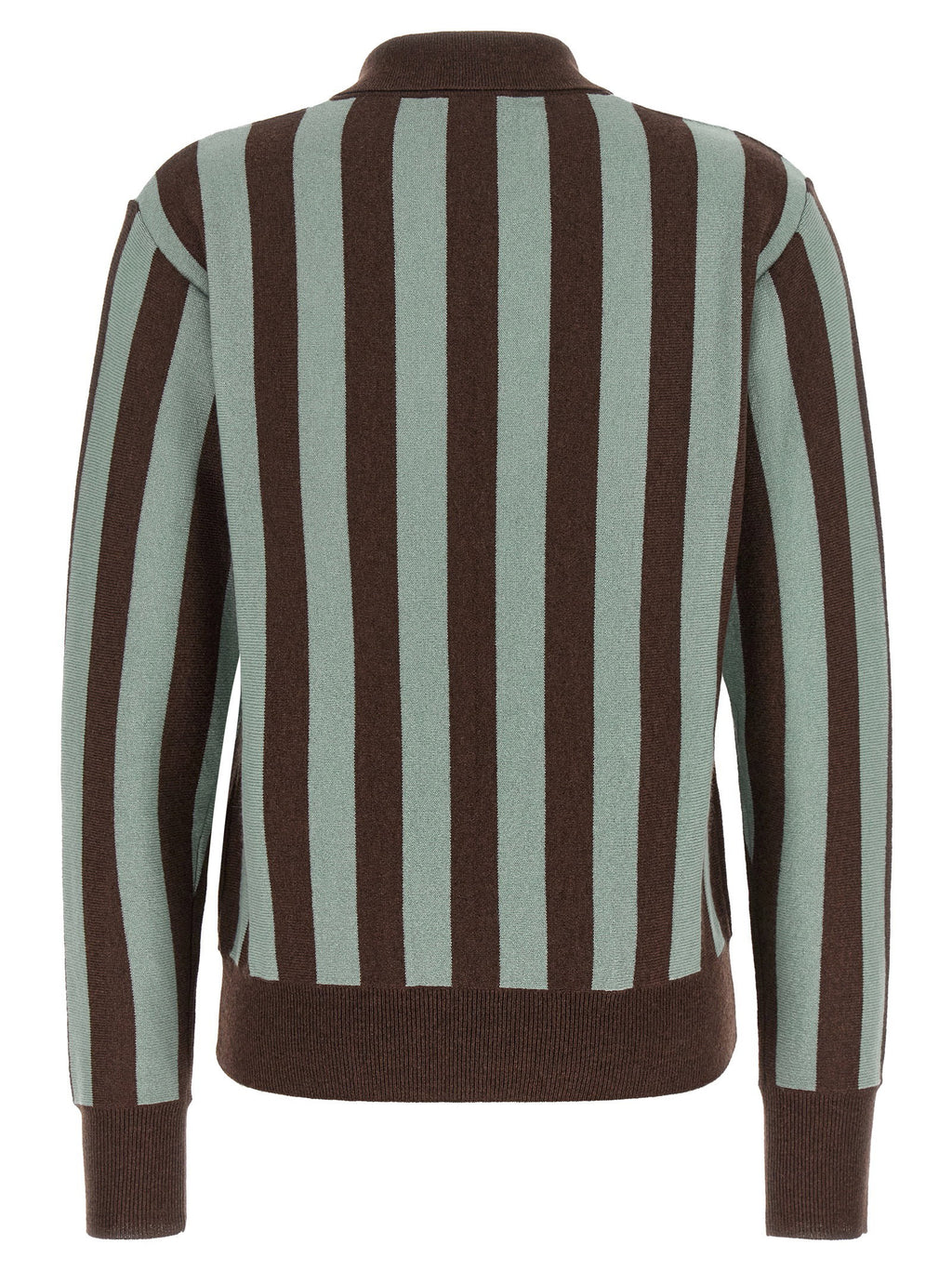 Alberto Biani Striped Knit Polo Shirt