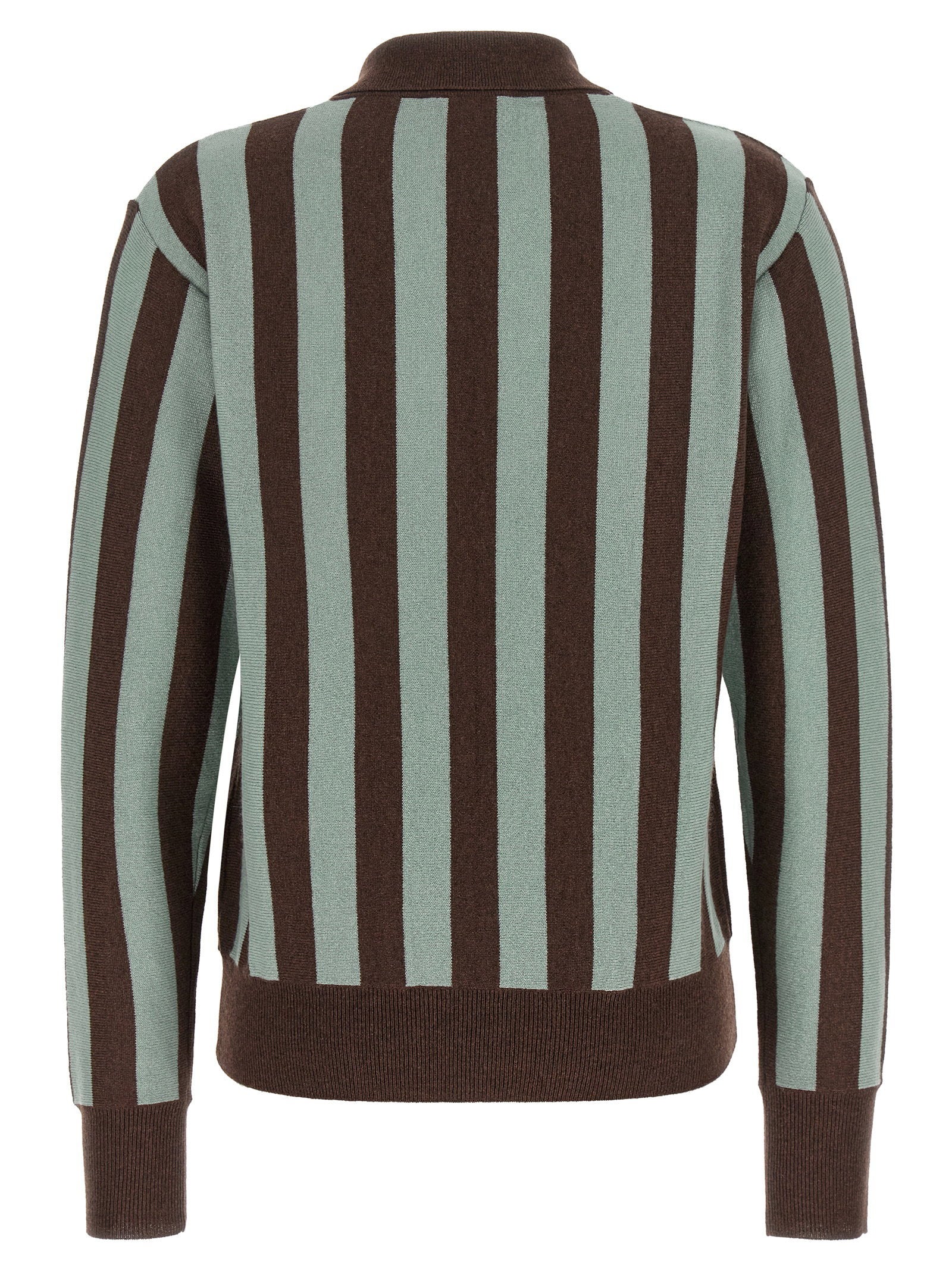 Alberto Biani Striped Knit Polo Shirt
