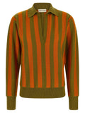 Alberto Biani Striped Knit Polo Shirt