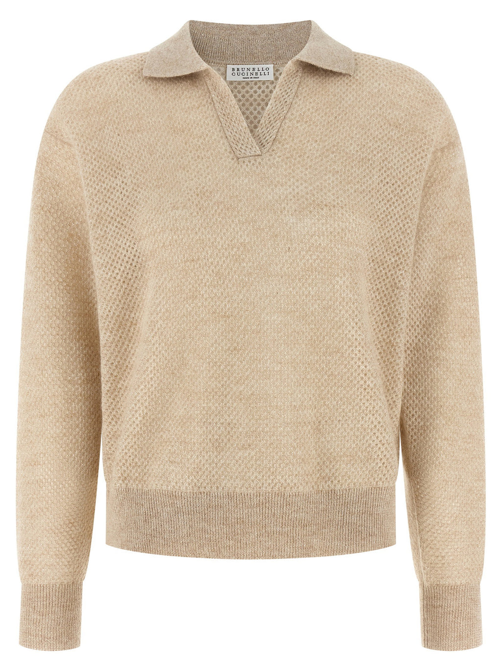 Brunello Cucinelli Waffle Processing Polo Shirt