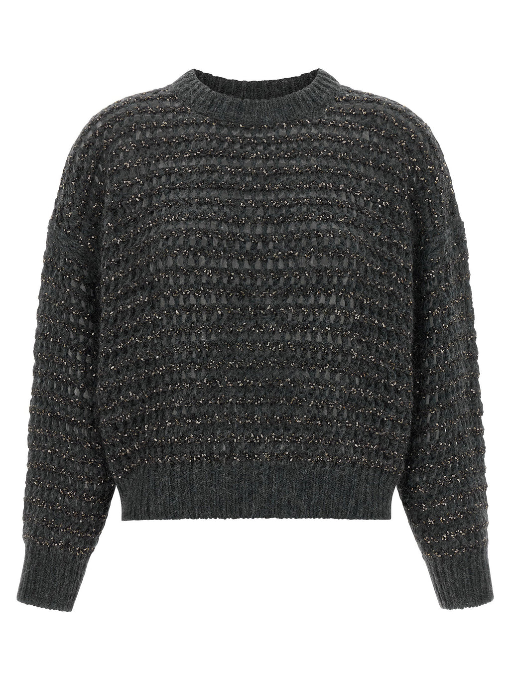 Brunello Cucinelli Dazzling Braids Sweater