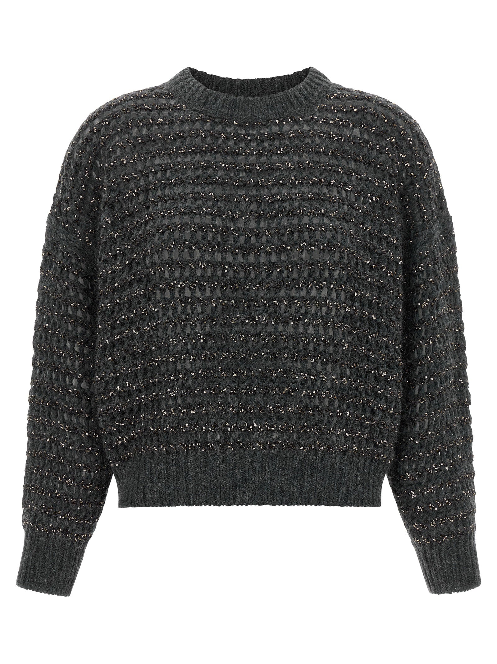 Brunello Cucinelli Dazzling Braids Sweater