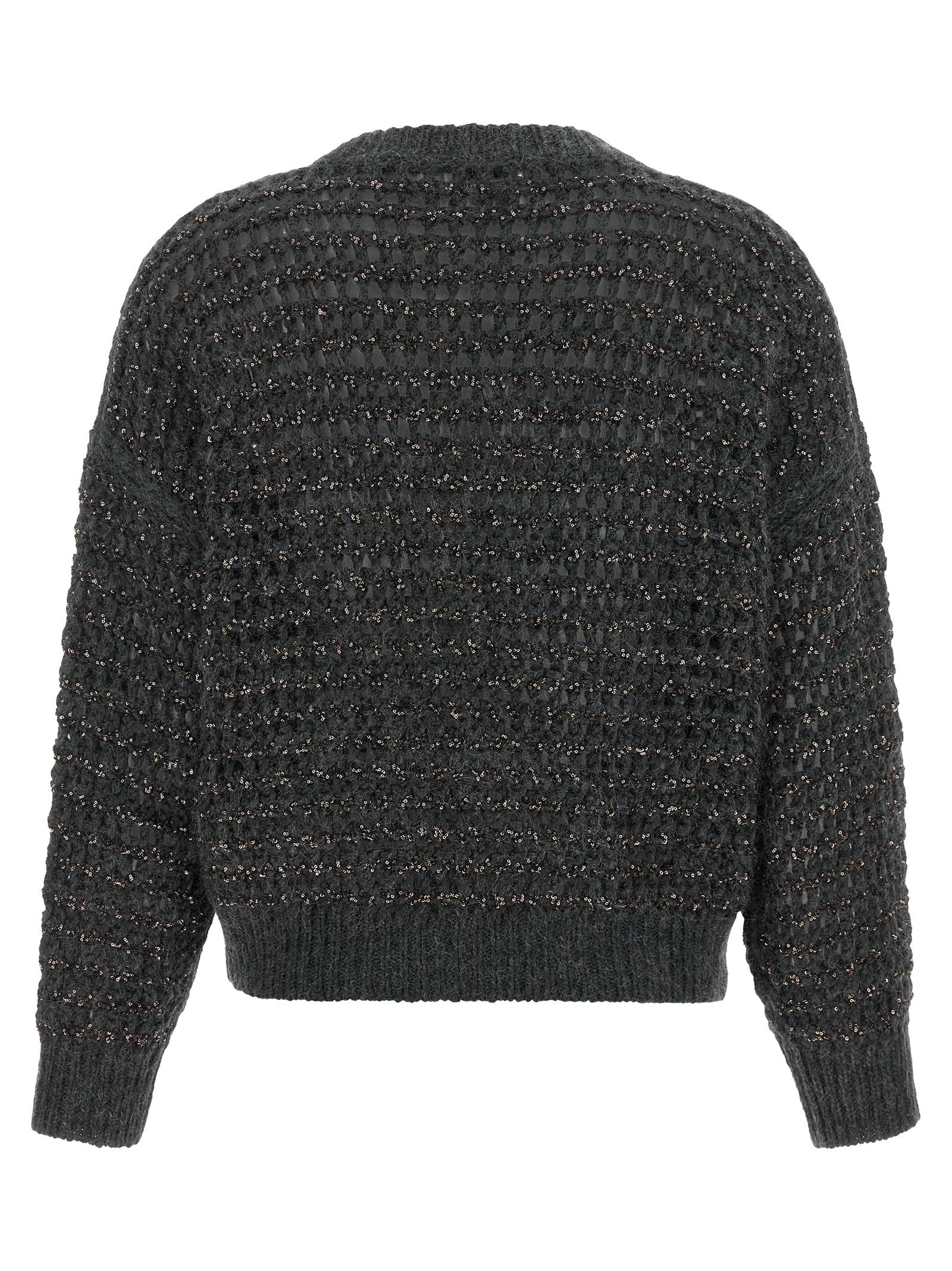 Brunello Cucinelli Dazzling Braids Sweater