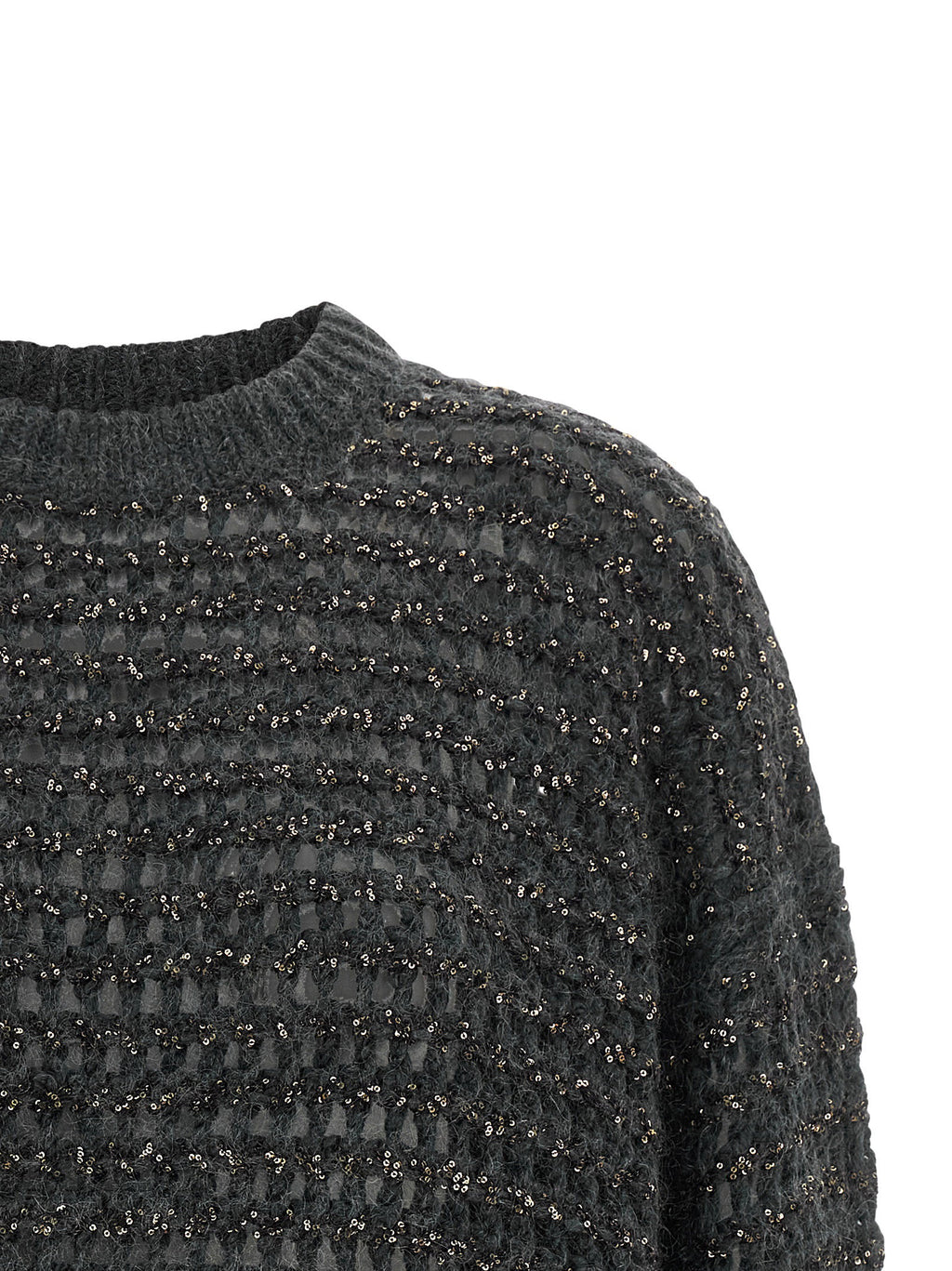 Brunello Cucinelli Dazzling Braids Sweater
