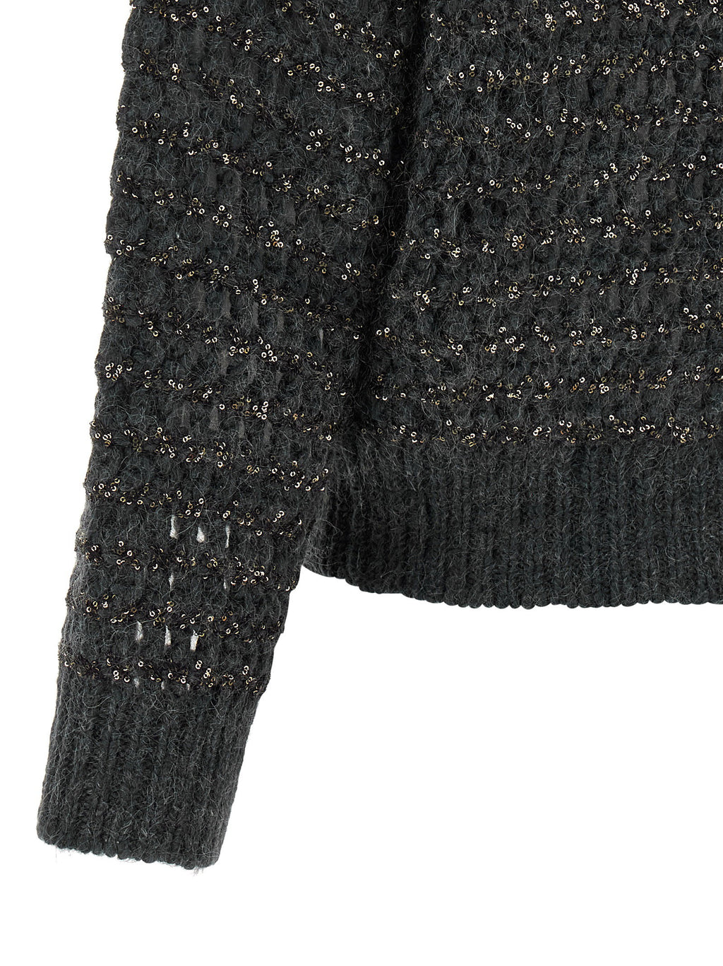 Brunello Cucinelli Dazzling Braids Sweater